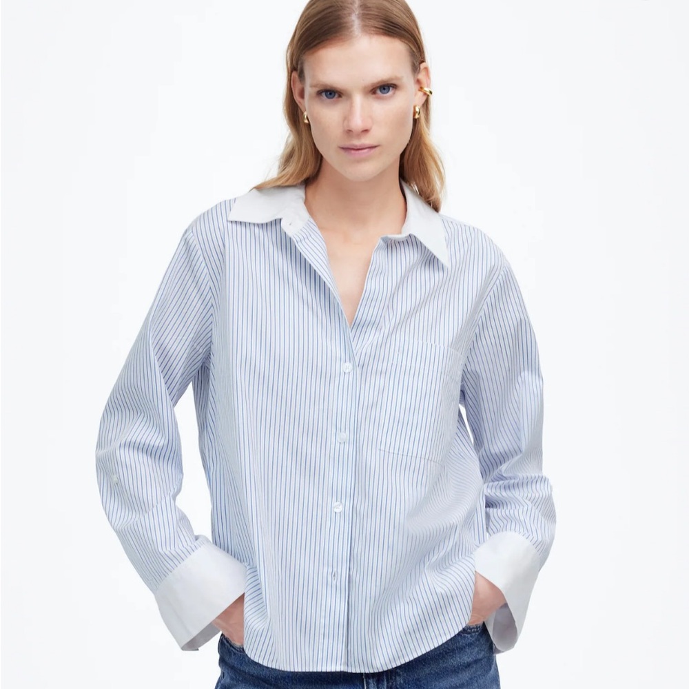 Madewell Easy Y neck Shirt NWT